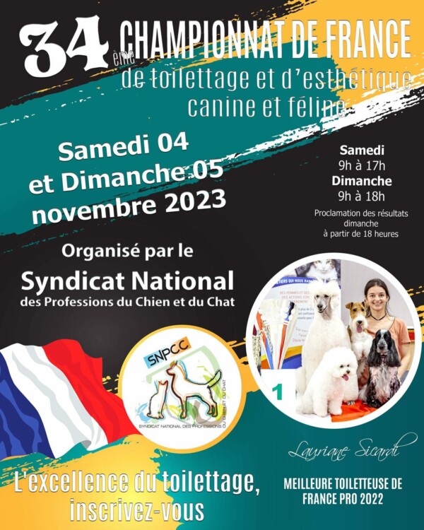 Les salons Canicoiff seront fermés demain exceptionnellement car nous participons au Championnat de France de Toilettage Canins et Félins 2023. Merci de votre compréhension et souhaitez nous bonne chance 🍀🐶🙌🏼. L’équipe Canicoiff.